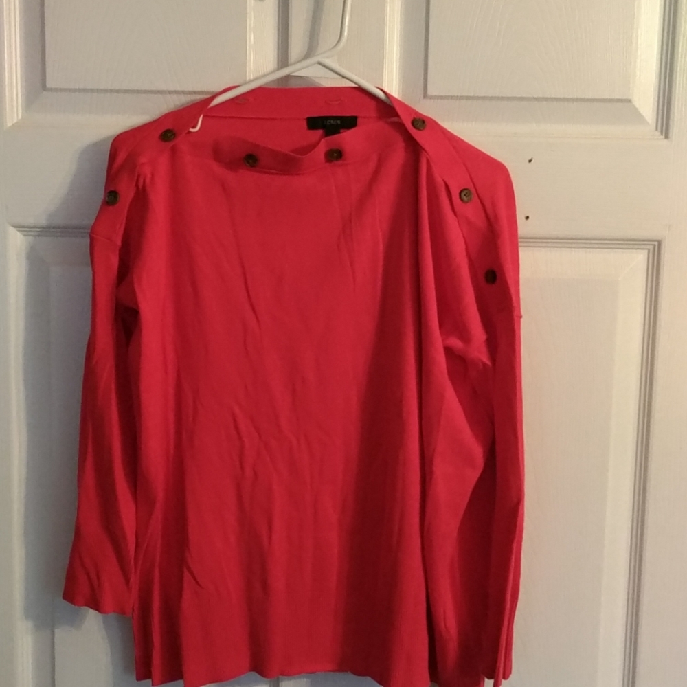 J. Crew button boat neck sweater